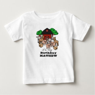 Barnyard Cute It's My Birthday Toddler Baby T-Shirt