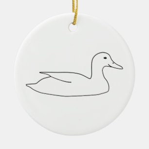 Barnyard Duck Ceramic Tree Decoration
