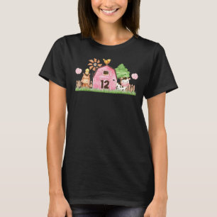 Barnyard Farm Animals 12th Birthday 12 Year Old Bi T-Shirt