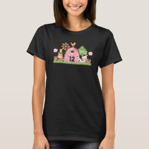 Barnyard Farm Animals 12th Birthday 12 Year Old Bi T-Shirt