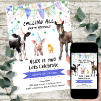 Barnyard Farm Animals 2nd Birthday