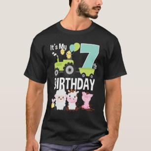 Barnyard Farm Animals It's My 7th Birthday 7 Year T-Shirt