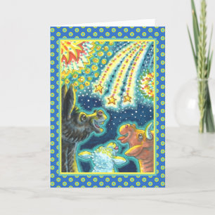 BARNYARD FARM ANIMALS ON FOURTH OF JULY Funny Cute Holiday Card