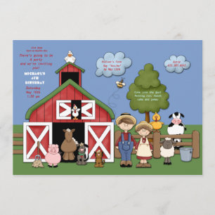 Barnyard Friends Invitation