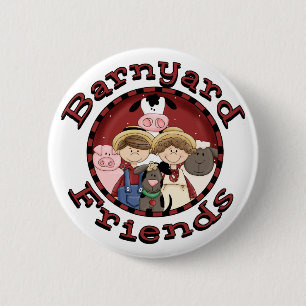 Barnyard Friends Tshirts and Gifts 6 Cm Round Badge