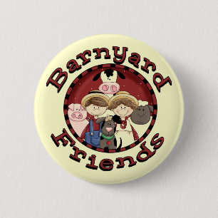 Barnyard Friends Tshirts and Gifts 6 Cm Round Badge