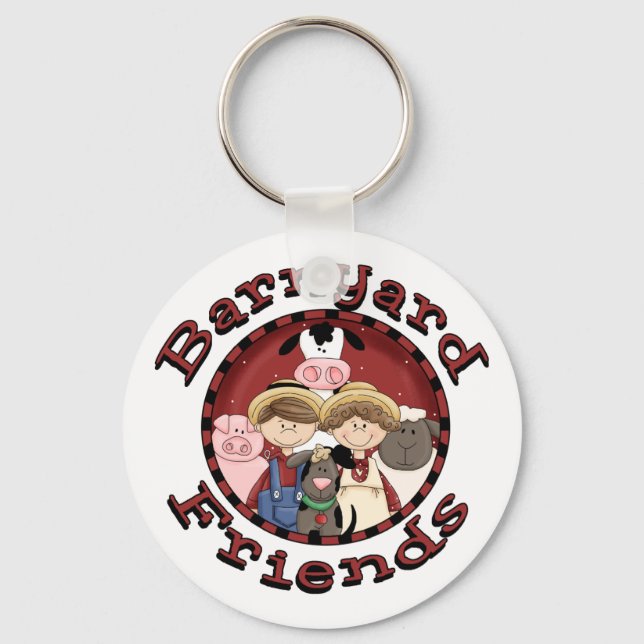 Barnyard Friends Tshirts and Gifts Key Ring (Front)