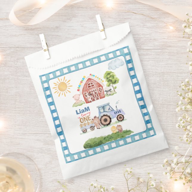 Barnyard Fun 1st Birthday Favour Bags (Clipped)