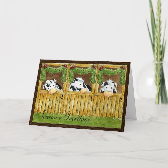 Barnyard Grapevine Season's Greetings Card (Front)