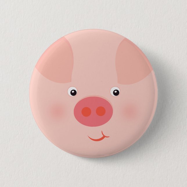 Barnyard Piggy 6 Cm Round Badge (Front)