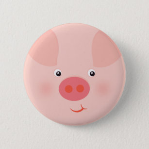 Barnyard Piggy 6 Cm Round Badge