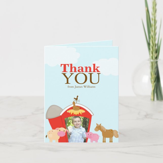 Barnyard Thank You Card (Front)