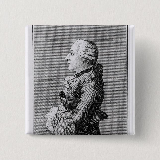 Baron Friedrich Melchior Grimm 15 Cm Square Badge (Front)