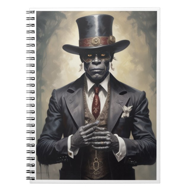 Baron Samedi Gothic Spiral Notebook (Front)