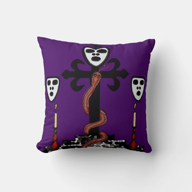 Baron Samedi Voodoo Art Pillow (Front)
