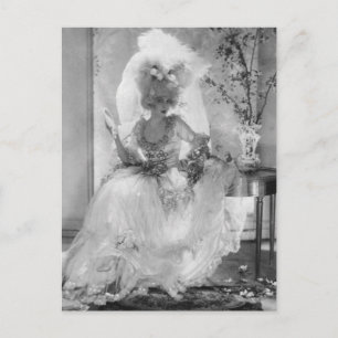 Baroness in Wedding Dress Postcard