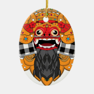 Barong Bali Ceramic Tree Decoration