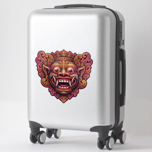 Barong Mask Sticker – Balinese (Suitcase)