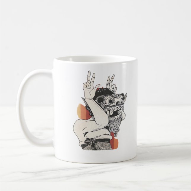 Barong Peekaboo Coffee Mug (Left)