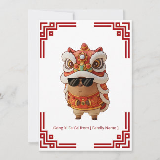 Barongsai Capybara Chinese New Year Card
