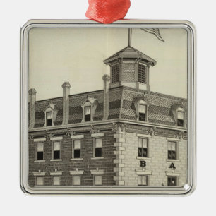 Barons House, Concordia, Kansas Metal Tree Decoration