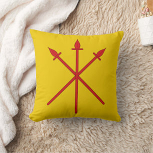 Barony of Red Spears Populace Badge Throw Pillow
