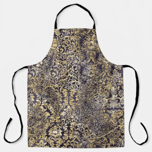 Baroque and Damask arabesque motifs ripped abstrac Apron