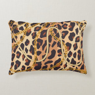 Baroque Animal Print, Chain Design Decorative Cushion