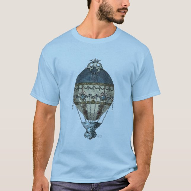 Baroque Balloon Blue & Cream T-Shirt (Front)