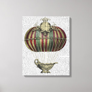 Baroque Balloon with Clock Canvas Print