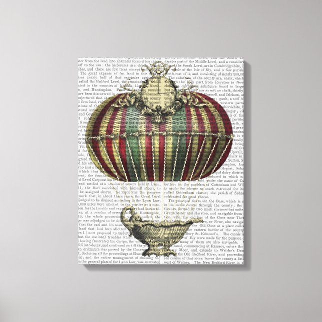 Baroque Balloon with Clock Canvas Print (Front)