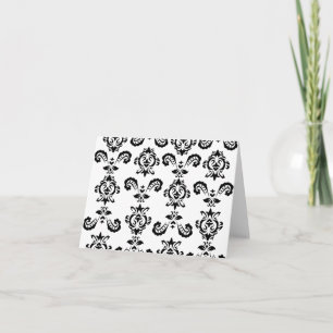Baroque Black Notecards (blank inside)