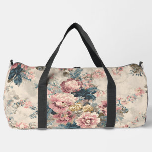 Baroque Bloom Floral Tapestry Duffle Bag