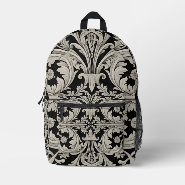 Baroque Bloom Printed Backpack (Front)