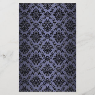 Baroque Blue Victorian Scrapbook Paper