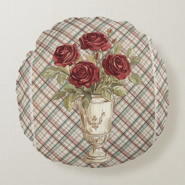 Baroque bouquet Round Pillow (Front)