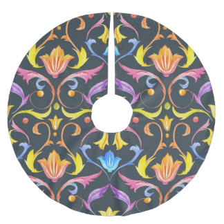 Baroque Brightness: Colourful Vintage Charm. Brushed Polyester Tree Skirt