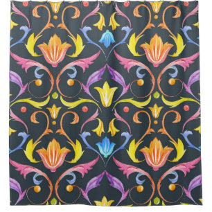 Baroque Brightness: Colourful Vintage Charm. Shower Curtain