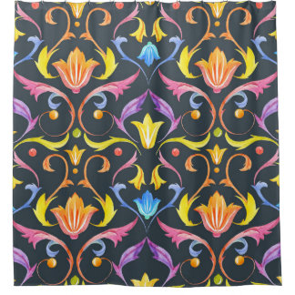 Baroque Brightness: Colourful Vintage Charm. Shower Curtain