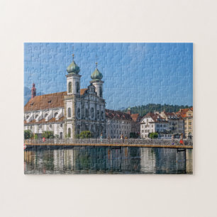 Baroque Church, Lucerne Switzerland Travel Jigsaw Puzzle