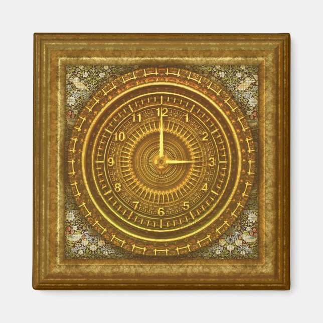 Baroque clock magnet (Front)