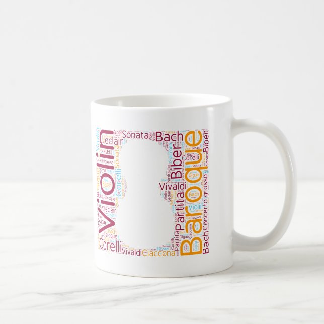 Baroque Cloud Violin mug (Right)