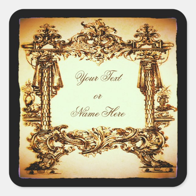 Baroque Design Personalised stickers (Front)