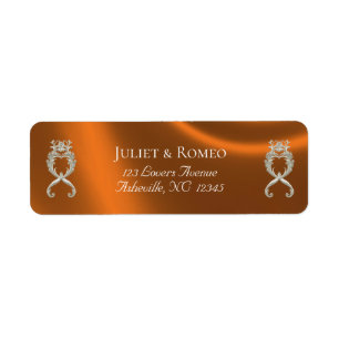 Baroque Design Return Address - Copper