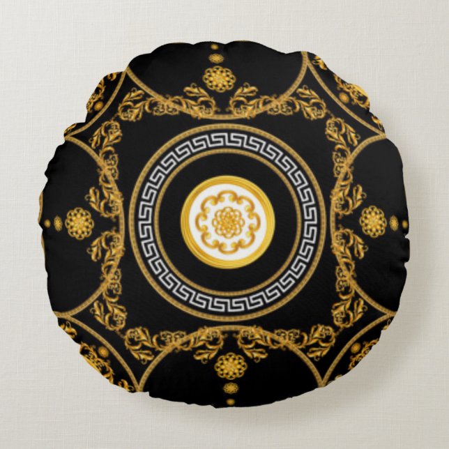 Baroque Design Round Cushion (Front)