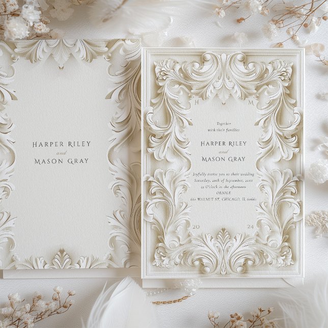 Baroque Elegance Wedding Frame Invitation (Creator Uploaded)