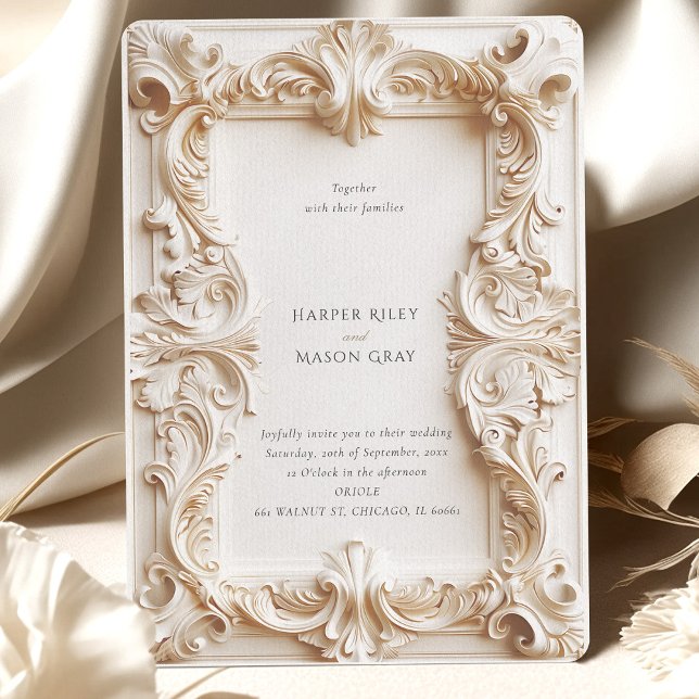 Baroque Elegance Wedding Frame Invitation (Creator Uploaded)