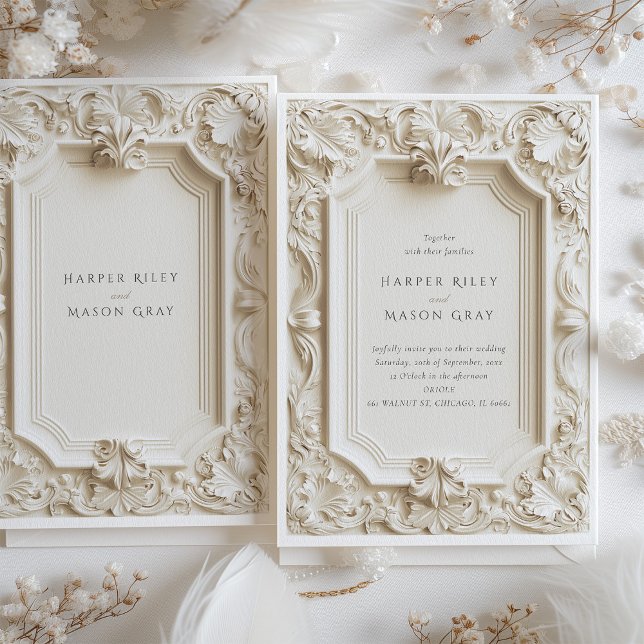 Baroque Elegance Wedding Frame Invitation (Creator Uploaded)