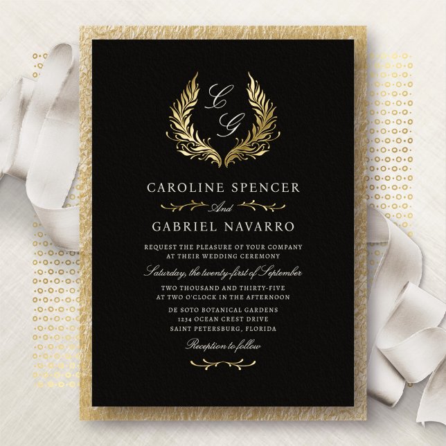 Baroque Elegant Monogram Crest Wedding (Creator Uploaded)