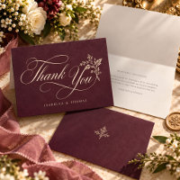 Baroque Elegant Plum Vintage Botanical Wedding